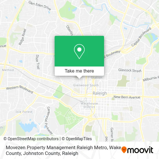 Movezen Property Management Raleigh Metro, Wake County, Johnston County map