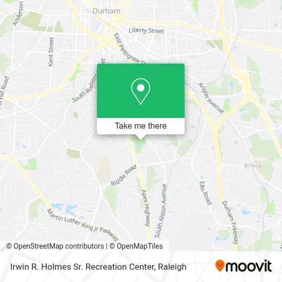 Irwin R. Holmes Sr. Recreation Center map