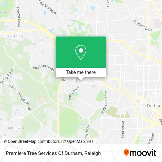 Premiere Tree Services Of Durham map