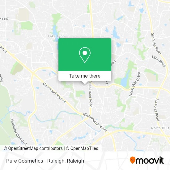 Pure Cosmetics - Raleigh map