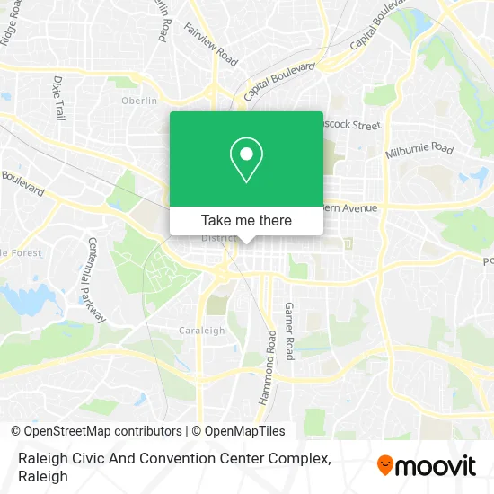 Raleigh Civic And Convention Center Complex map