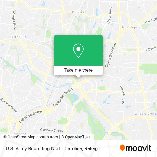 U.S. Army Recruiting North Carolina map