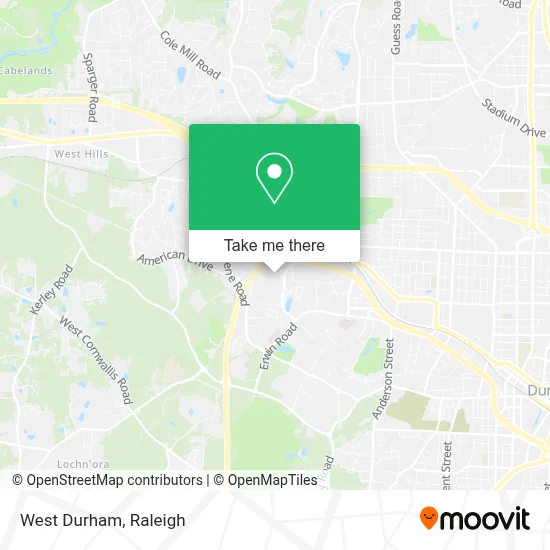 West Durham map
