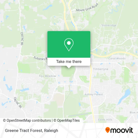 Greene Tract Forest map