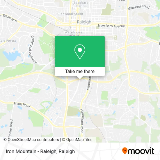 Iron Mountain - Raleigh map