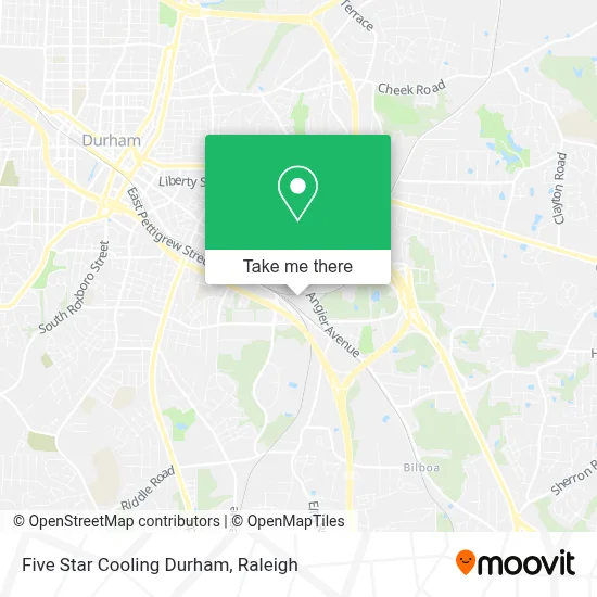 Five Star Cooling Durham map