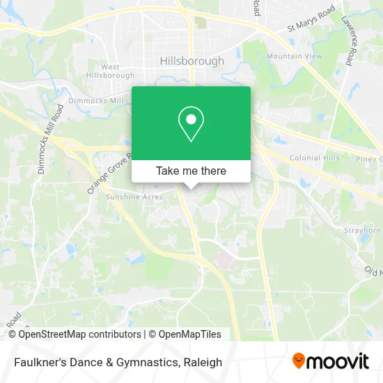 Faulkner's Dance & Gymnastics map