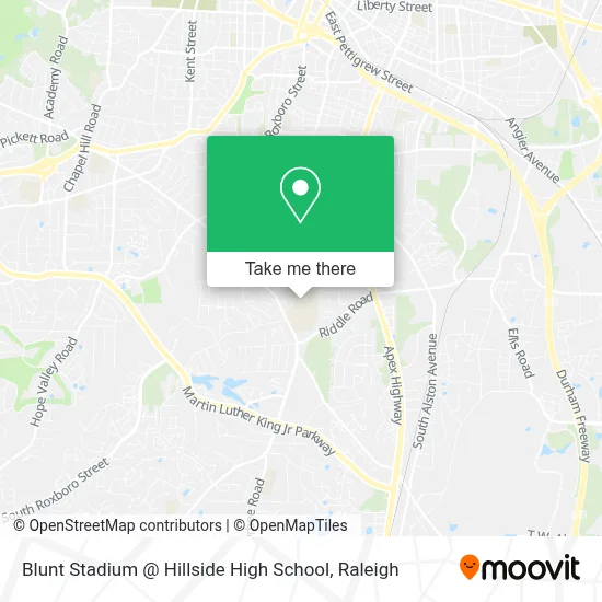 Blunt Stadium @ Hillside High School map