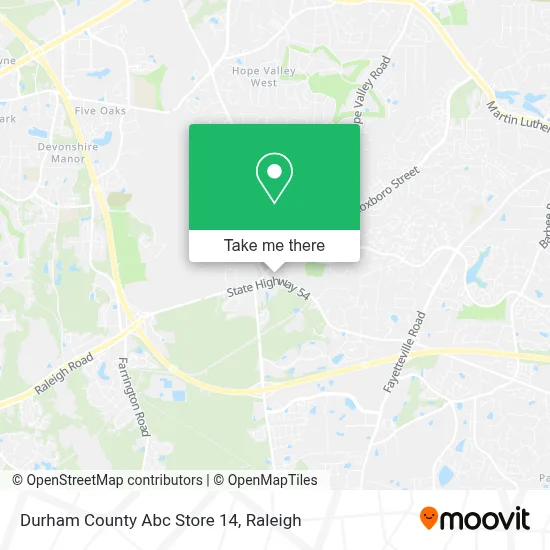 Durham County Abc Store 14 map