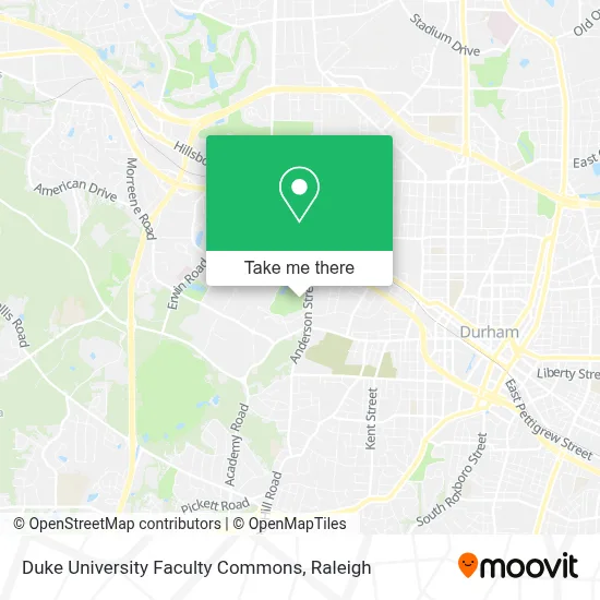 Duke University Faculty Commons map