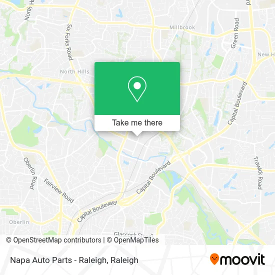 Napa Auto Parts - Raleigh map