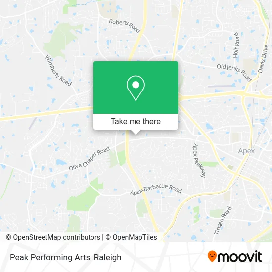 Peak Performing Arts map