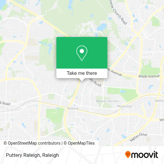 Puttery Raleigh map
