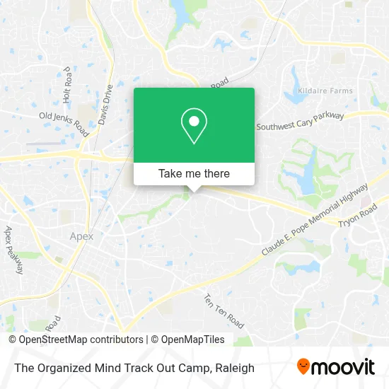 The Organized Mind Track Out Camp map