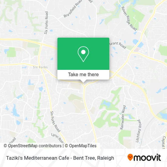 Taziki's Mediterranean Cafe - Bent Tree map
