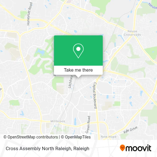 Cross Assembly North Raleigh map