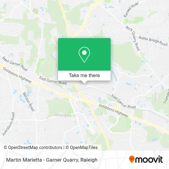 Martin Marietta - Garner Quarry map