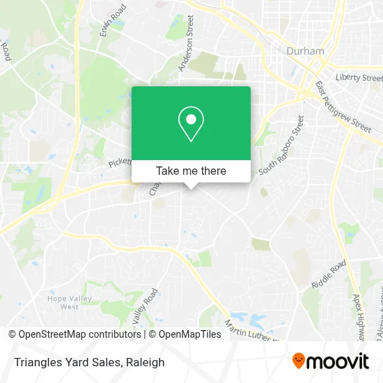 Triangles Yard Sales map
