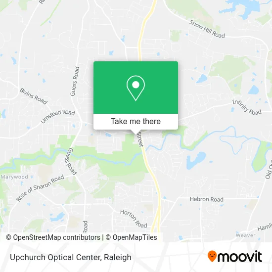 Upchurch Optical Center map