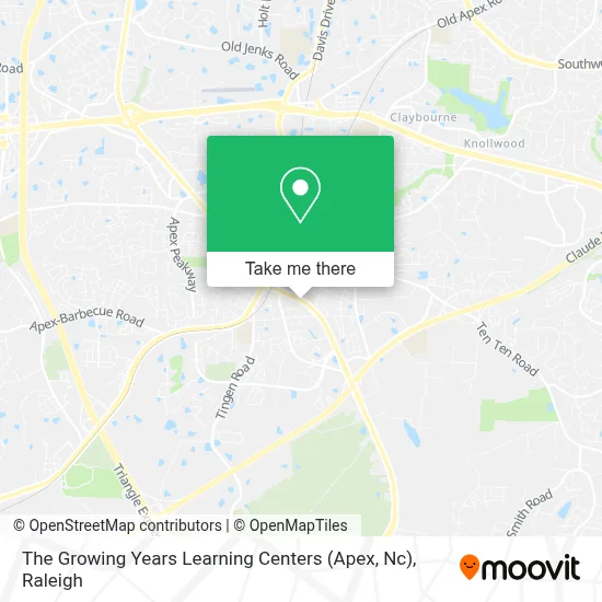 The Growing Years Learning Centers (Apex, Nc) map