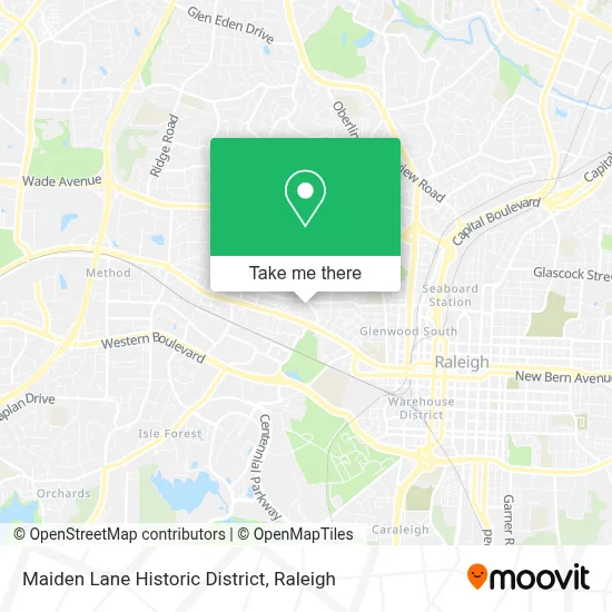 Maiden Lane Historic District map