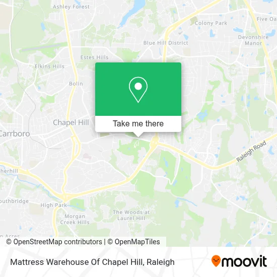 Mattress Warehouse Of Chapel Hill map