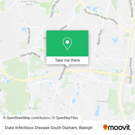 Duke Infectious Disease South Durham map