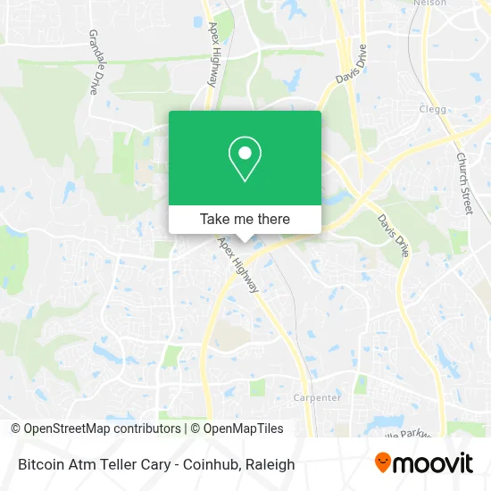 Bitcoin Atm Teller Cary - Coinhub map