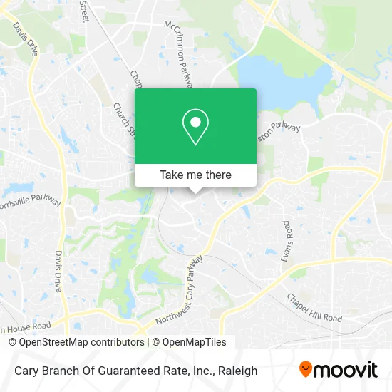 Cary Branch Of Guaranteed Rate, Inc. map