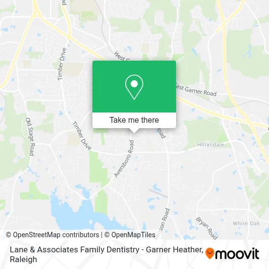 Lane & Associates Family Dentistry - Garner Heather map