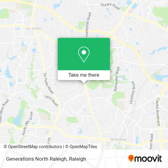 Generations North Raleigh map