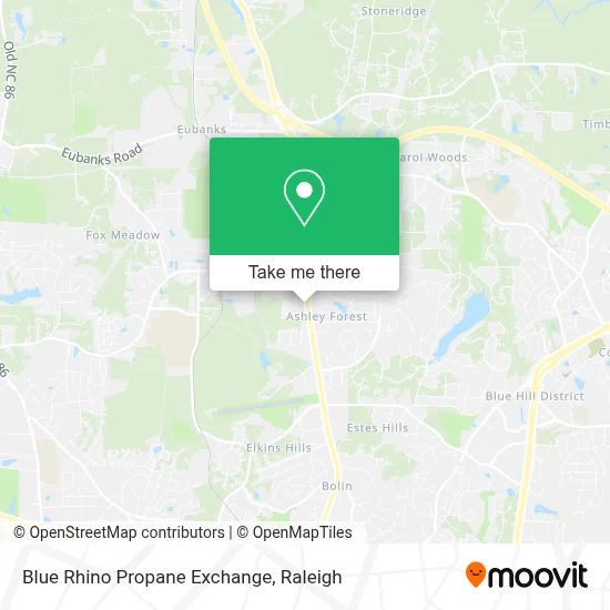 Blue Rhino Propane Exchange map