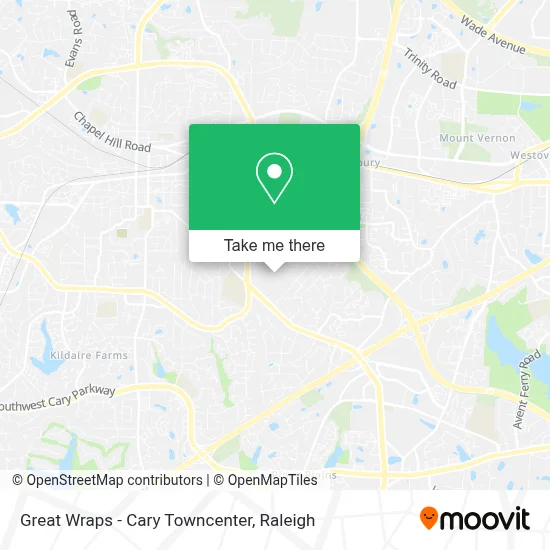 Great Wraps - Cary Towncenter map