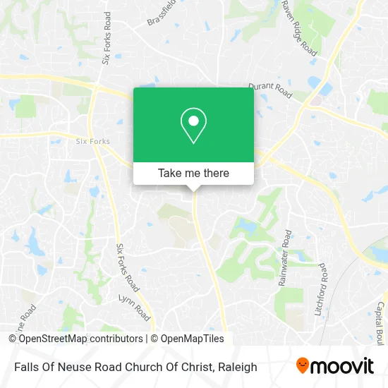 Falls Of Neuse Road Church Of Christ map