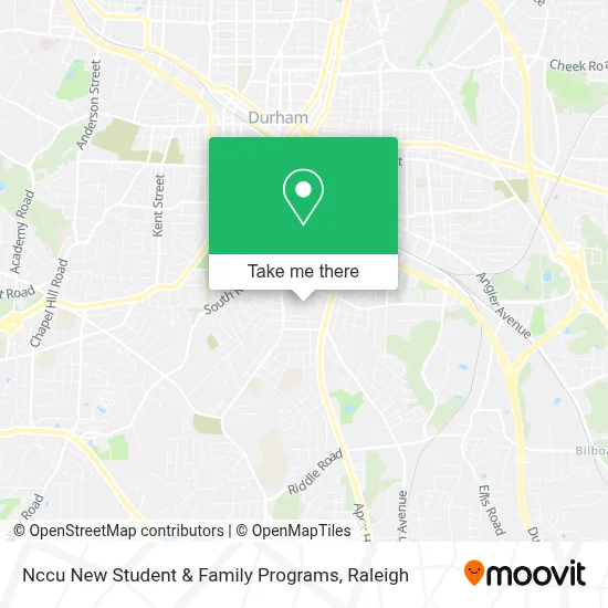 Nccu New Student & Family Programs map