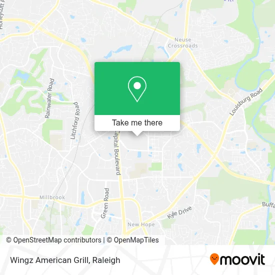 Wingz American Grill map