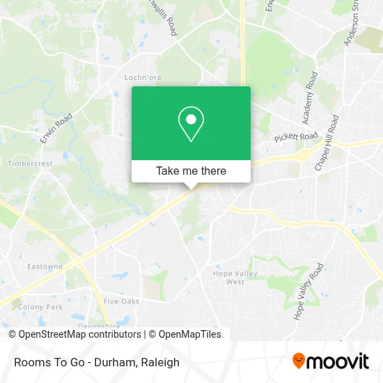 Rooms To Go - Durham map