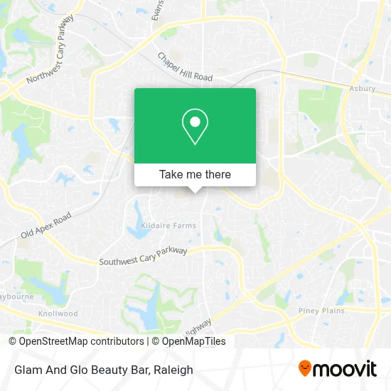 Glam And Glo Beauty Bar map