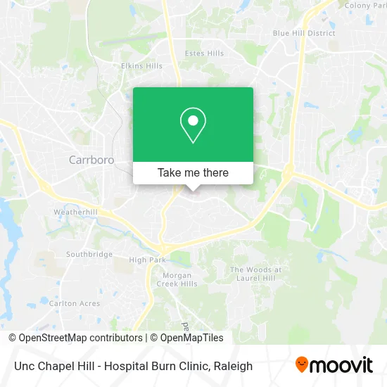 Unc Chapel Hill - Hospital Burn Clinic map