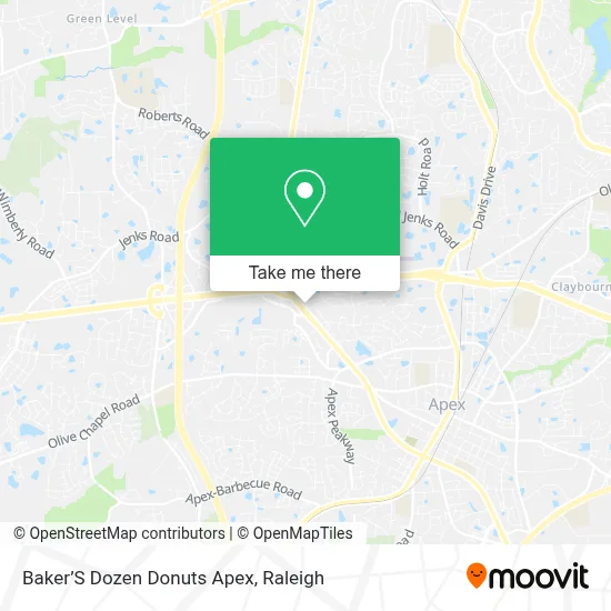 Baker’S Dozen Donuts Apex map