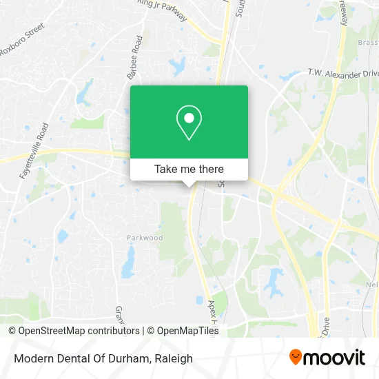Modern Dental Of Durham map