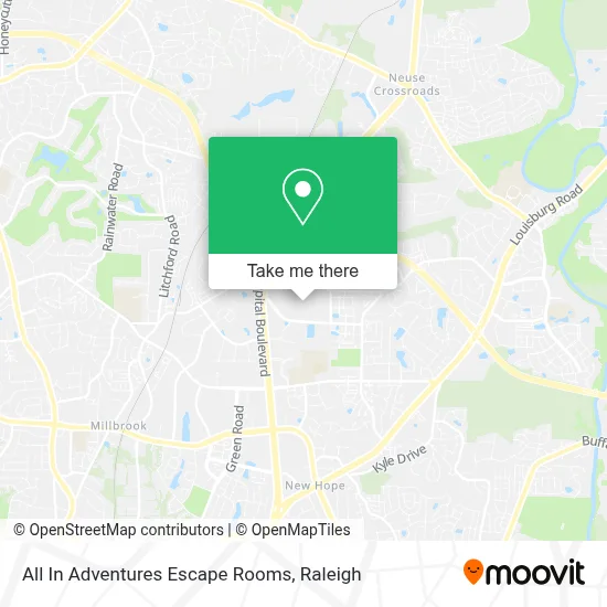 All In Adventures Escape Rooms map