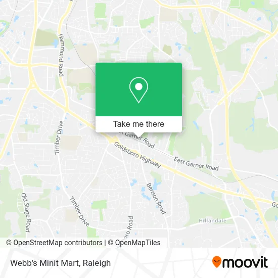 Webb's Minit Mart map