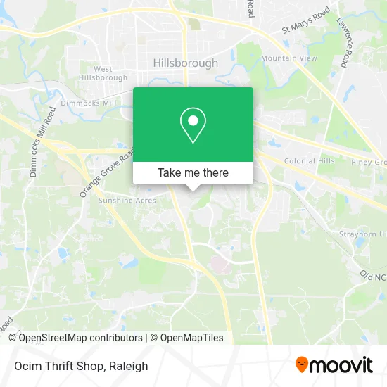 Ocim Thrift Shop map