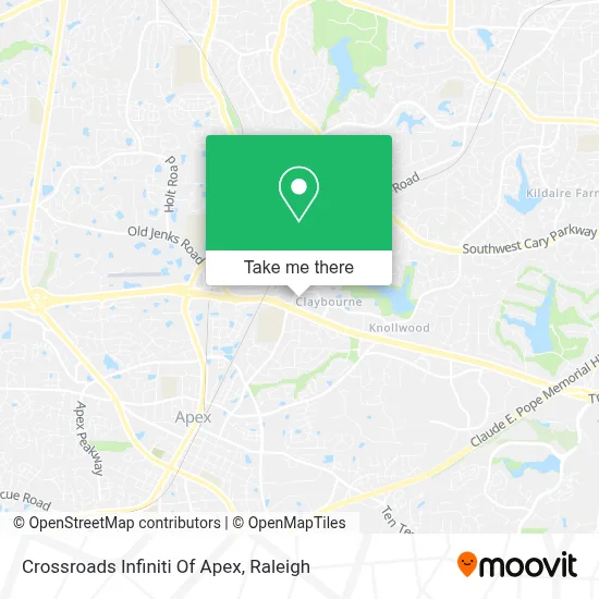Crossroads Infiniti Of Apex map