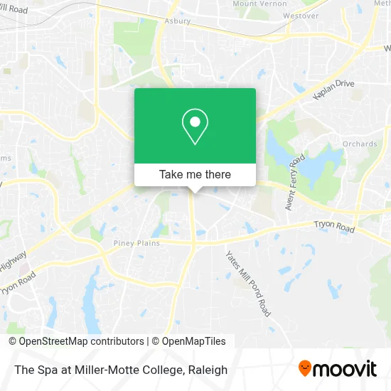 The Spa at Miller-Motte College map