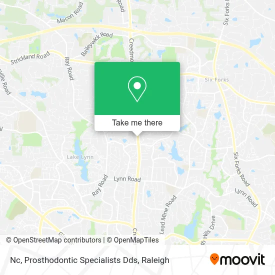 Nc, Prosthodontic Specialists Dds map
