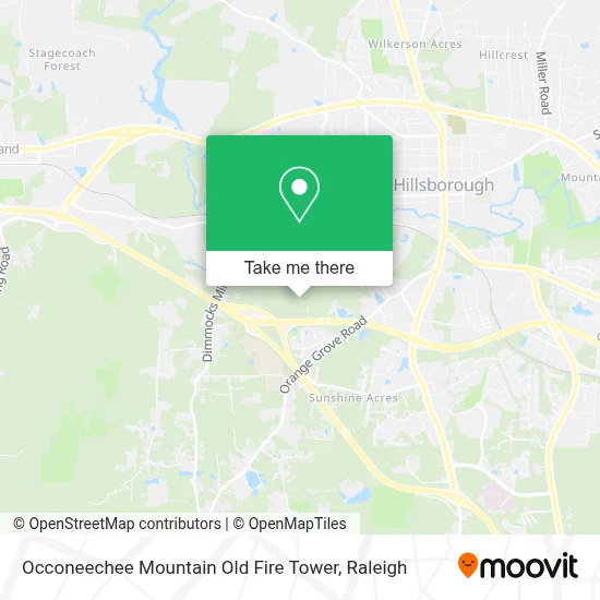 Occoneechee Mountain Old Fire Tower map