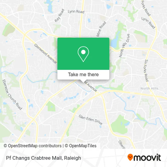 Pf Changs Crabtree Mall map