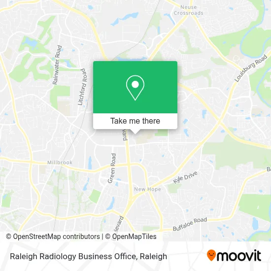 Raleigh Radiology Business Office map
